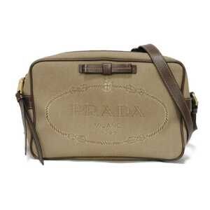 Prada Jacquard Ribbon Camera Bag, Calfskin Crossbody Triangle Brown, 1BH089, ...